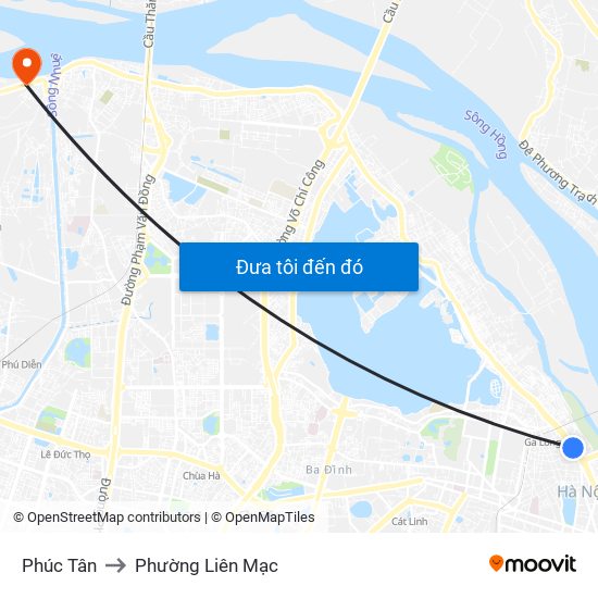 Phúc Tân to Phường Liên Mạc map