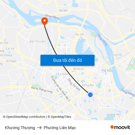 Khương Thượng to Phường Liên Mạc map