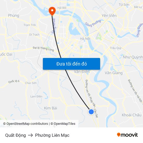 Quất Động to Phường Liên Mạc map