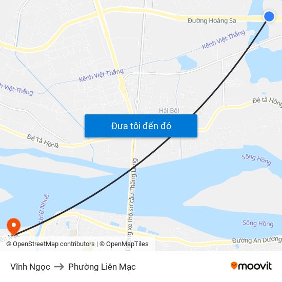 Vĩnh Ngọc to Phường Liên Mạc map