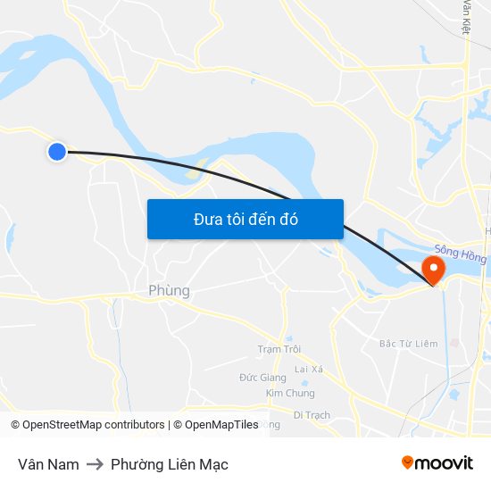 Vân Nam to Phường Liên Mạc map