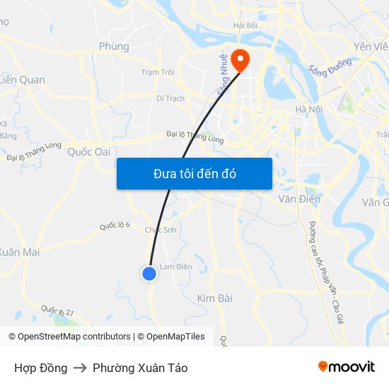 Hợp Đồng to Phường Xuân Tảo map