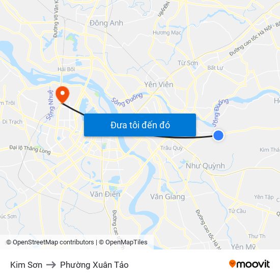 Kim Sơn to Phường Xuân Tảo map