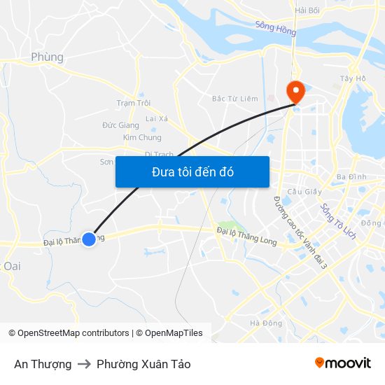 An Thượng to Phường Xuân Tảo map