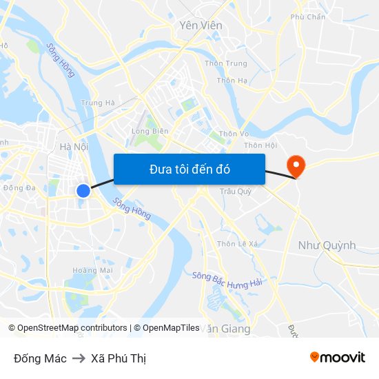 Đống Mác to Xã Phú Thị map