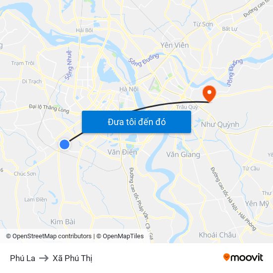 Phú La to Xã Phú Thị map