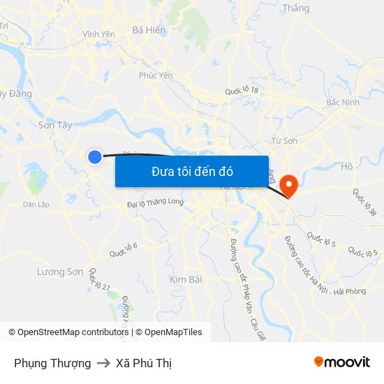 Phụng Thượng to Xã Phú Thị map