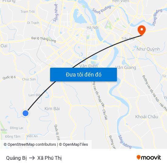 Quảng Bị to Xã Phú Thị map