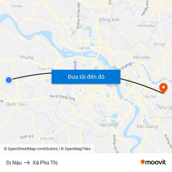 Dị Nậu to Xã Phú Thị map