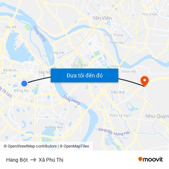 Hàng Bột to Xã Phú Thị map