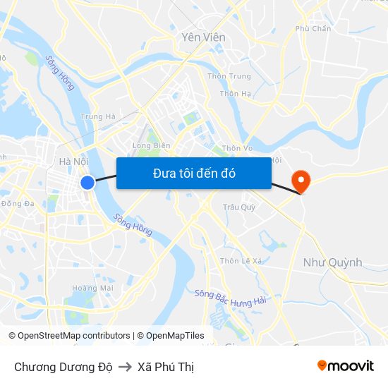 Chương Dương Độ to Xã Phú Thị map