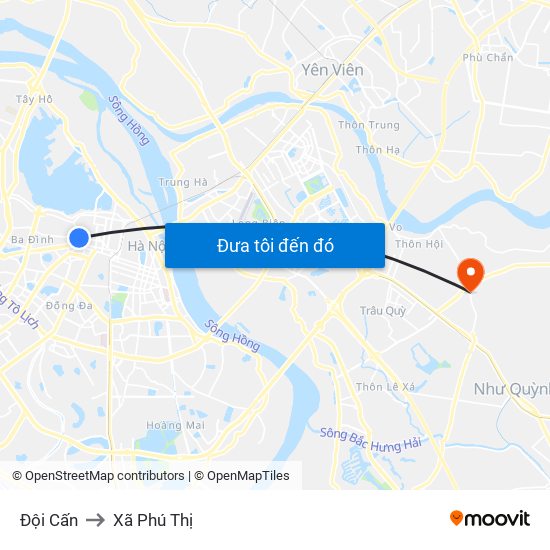 Đội Cấn to Xã Phú Thị map