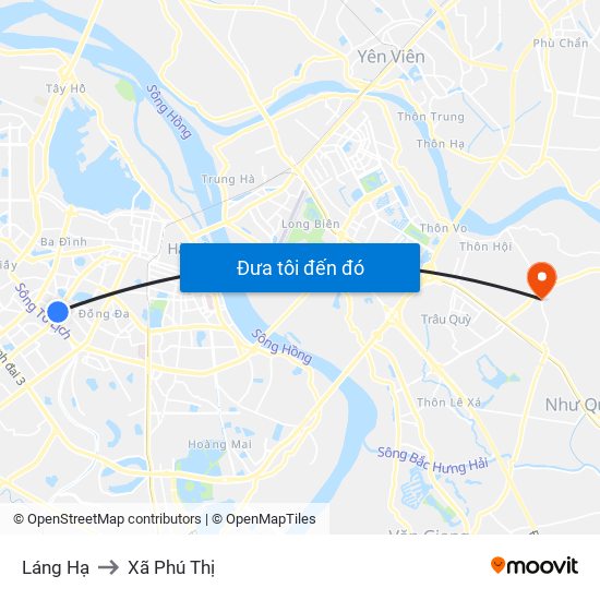 Láng Hạ to Xã Phú Thị map