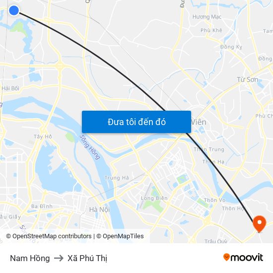 Nam Hồng to Xã Phú Thị map