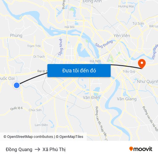 Đồng Quang to Xã Phú Thị map