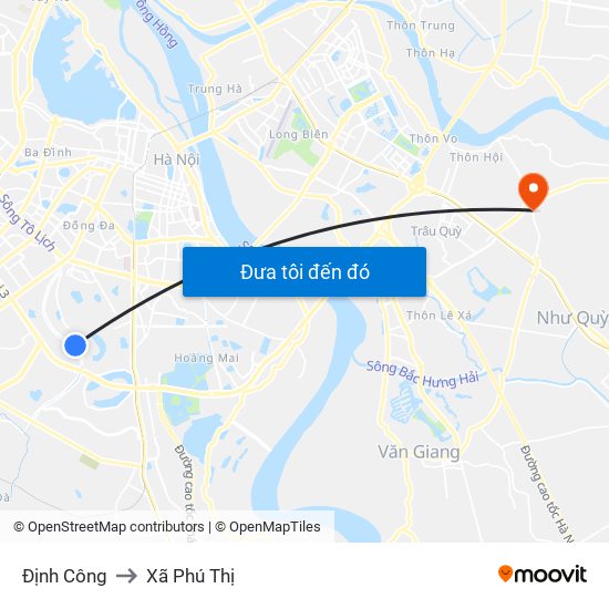 Định Công to Xã Phú Thị map