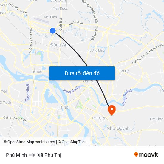 Phú Minh to Xã Phú Thị map