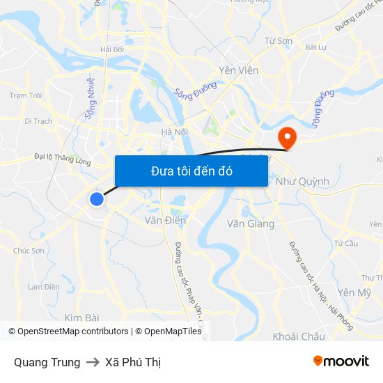 Quang Trung to Xã Phú Thị map