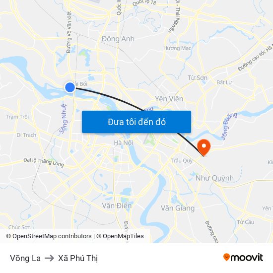 Võng La to Xã Phú Thị map