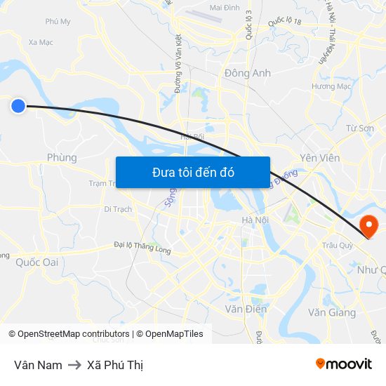 Vân Nam to Xã Phú Thị map