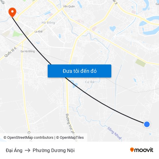 Đại Áng to Phường Dương Nội map