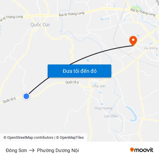 Đông Sơn to Phường Dương Nội map