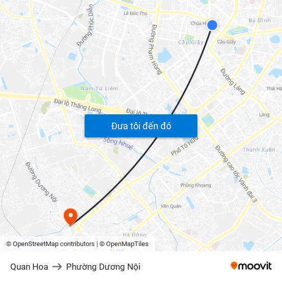 Quan Hoa to Phường Dương Nội map