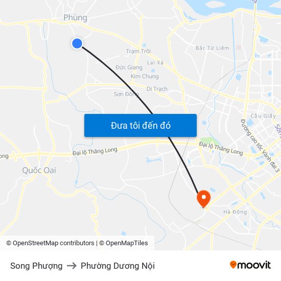 Song Phượng to Phường Dương Nội map