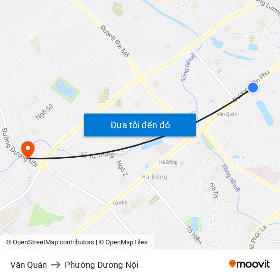 Văn Quán to Phường Dương Nội map