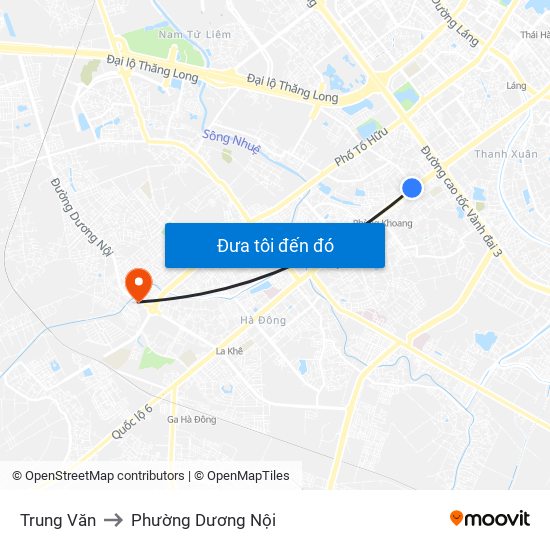 Trung Văn to Phường Dương Nội map