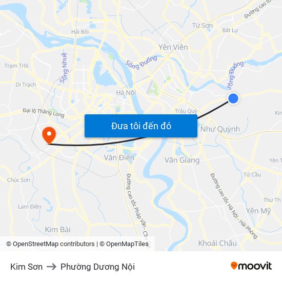 Kim Sơn to Phường Dương Nội map