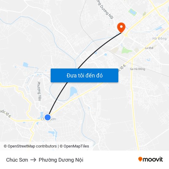 Chúc Sơn to Phường Dương Nội map