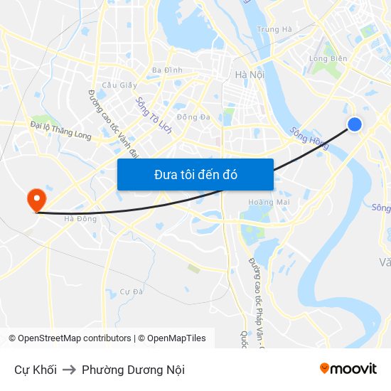 Cự Khối to Phường Dương Nội map