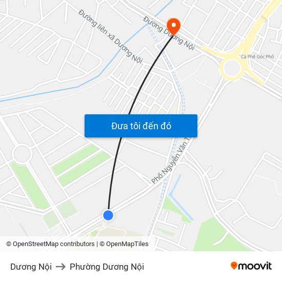 Dương Nội to Phường Dương Nội map