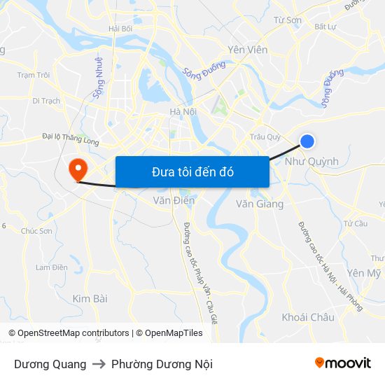 Dương Quang to Phường Dương Nội map