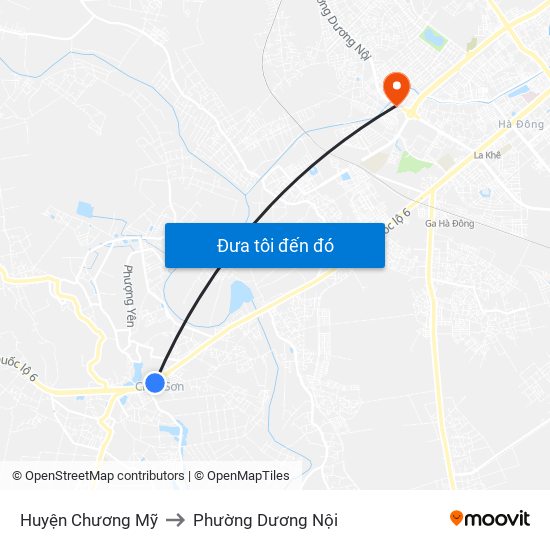 Huyện Chương Mỹ to Phường Dương Nội map