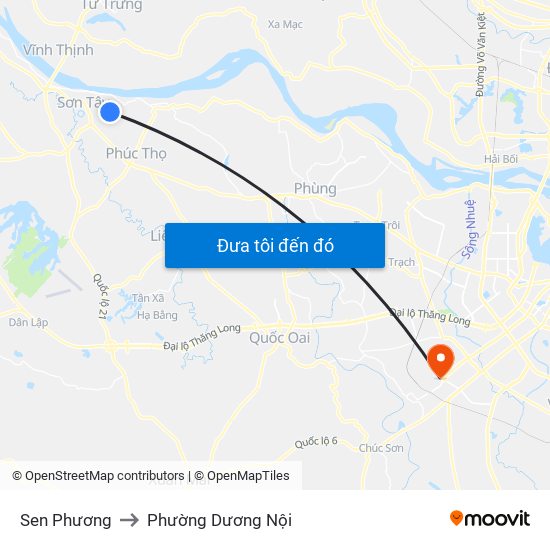 Sen Phương to Phường Dương Nội map