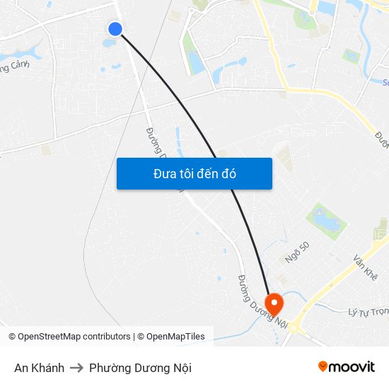 An Khánh to Phường Dương Nội map