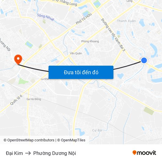 Đại Kim to Phường Dương Nội map