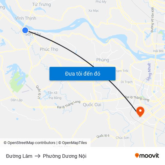 Đường Lâm to Phường Dương Nội map