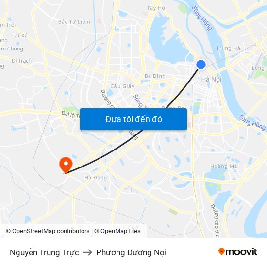 Nguyễn Trung Trực to Phường Dương Nội map