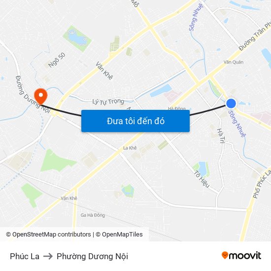 Phúc La to Phường Dương Nội map