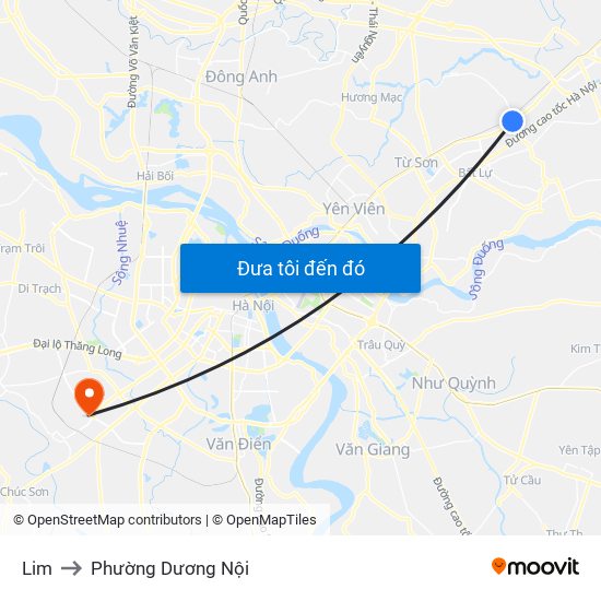 Lim to Phường Dương Nội map