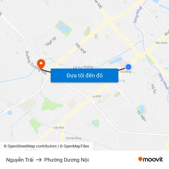 Nguyễn Trãi to Phường Dương Nội map