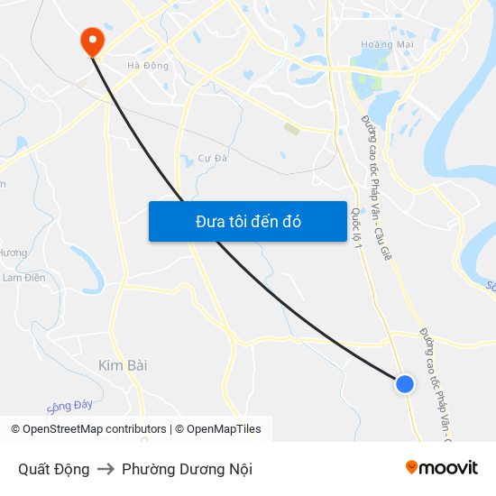 Quất Động to Phường Dương Nội map