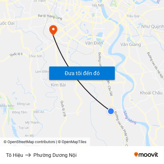 Tô Hiệu to Phường Dương Nội map