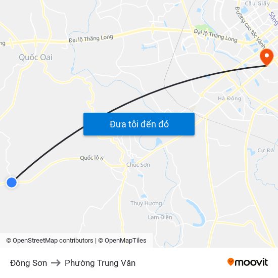 Đông Sơn to Phường Trung Văn map