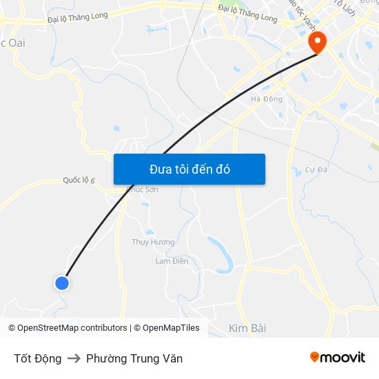 Tốt Động to Phường Trung Văn map