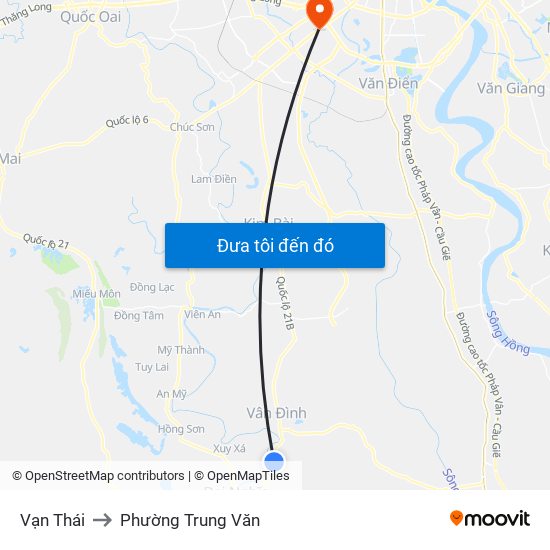 Vạn Thái to Phường Trung Văn map
