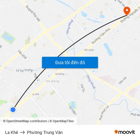 La Khê to Phường Trung Văn map